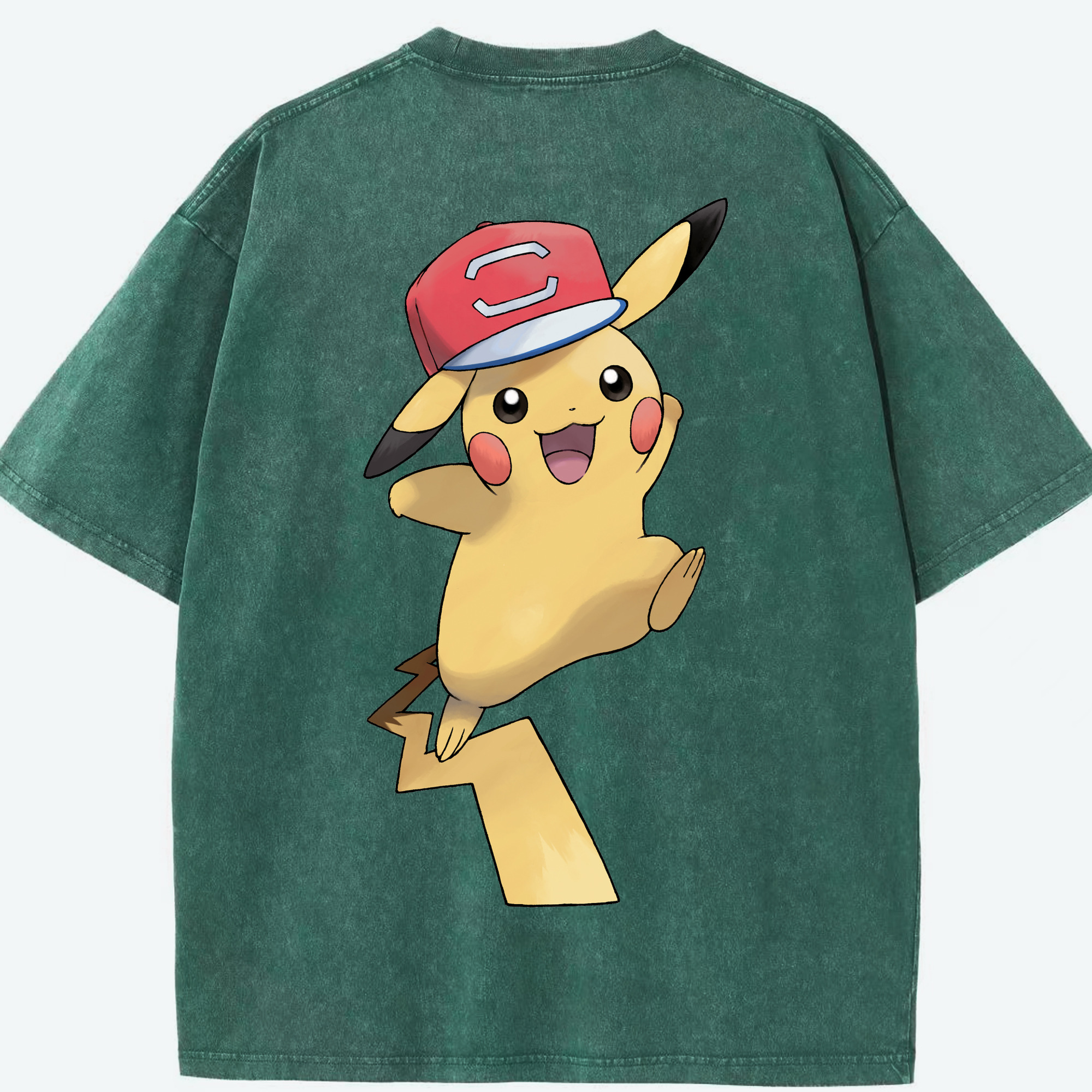 （画像用） ポケットモンスター Pokémon 綿100% ヴィンテージ風 半袖Tシャツ（背面プリント）